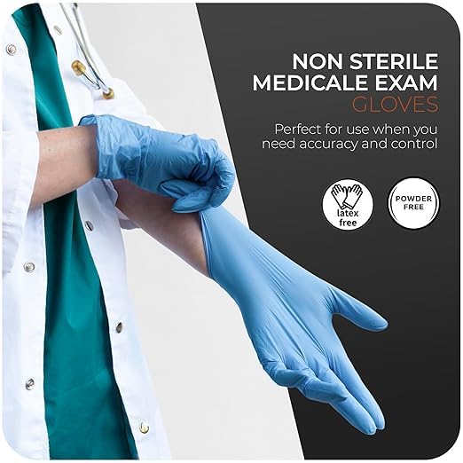 The Real Touch Professional Nitrile Powder Free Multi-Purpose Gloves, Disposable
