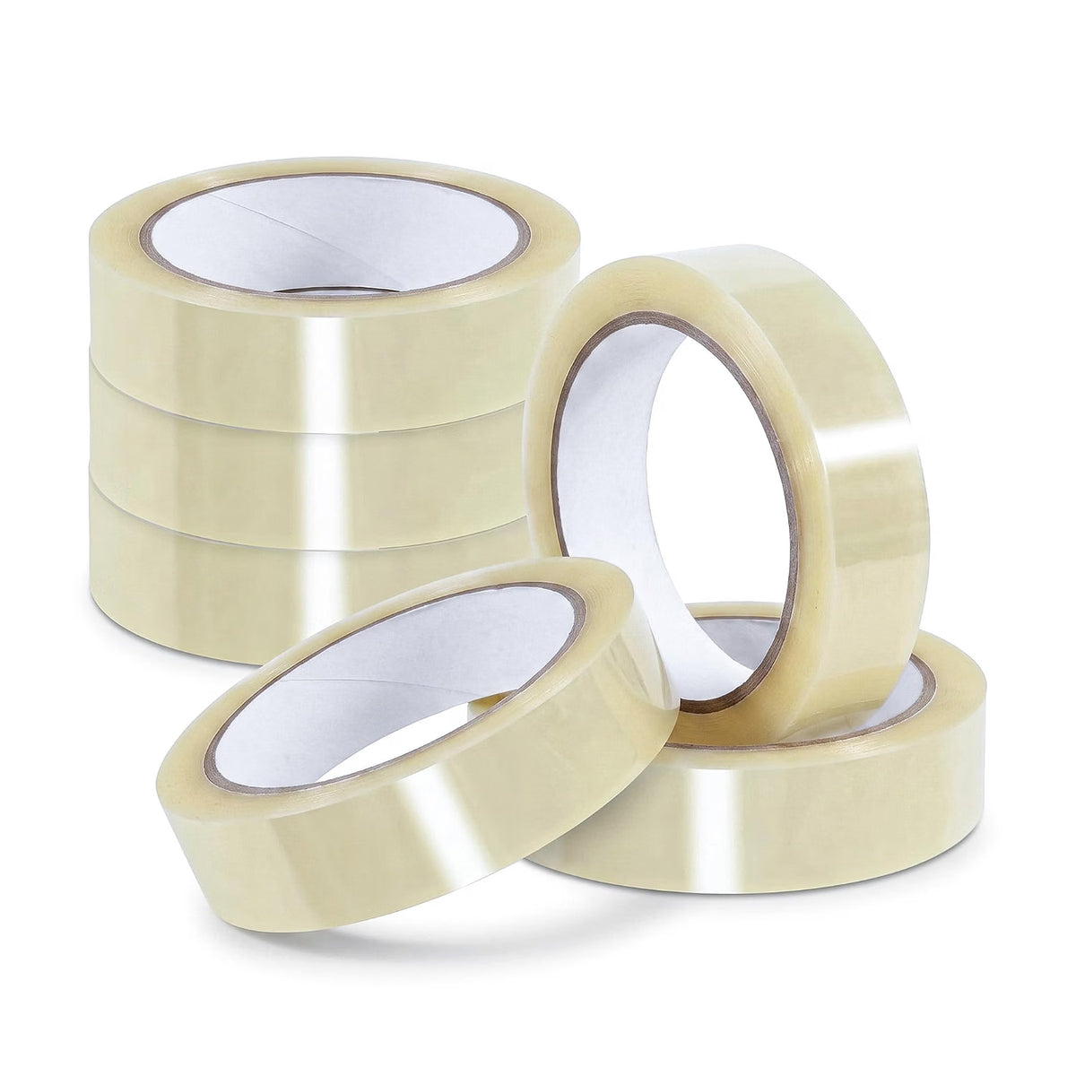 Roe Tenpo Clear Cellotape 6 Rolls, 24mm x 40m Transparent Sticky Tape for Packaging, Parcel Sealing, Gift Wrapping, Moving Boxes, Home, Office & Stationery Use