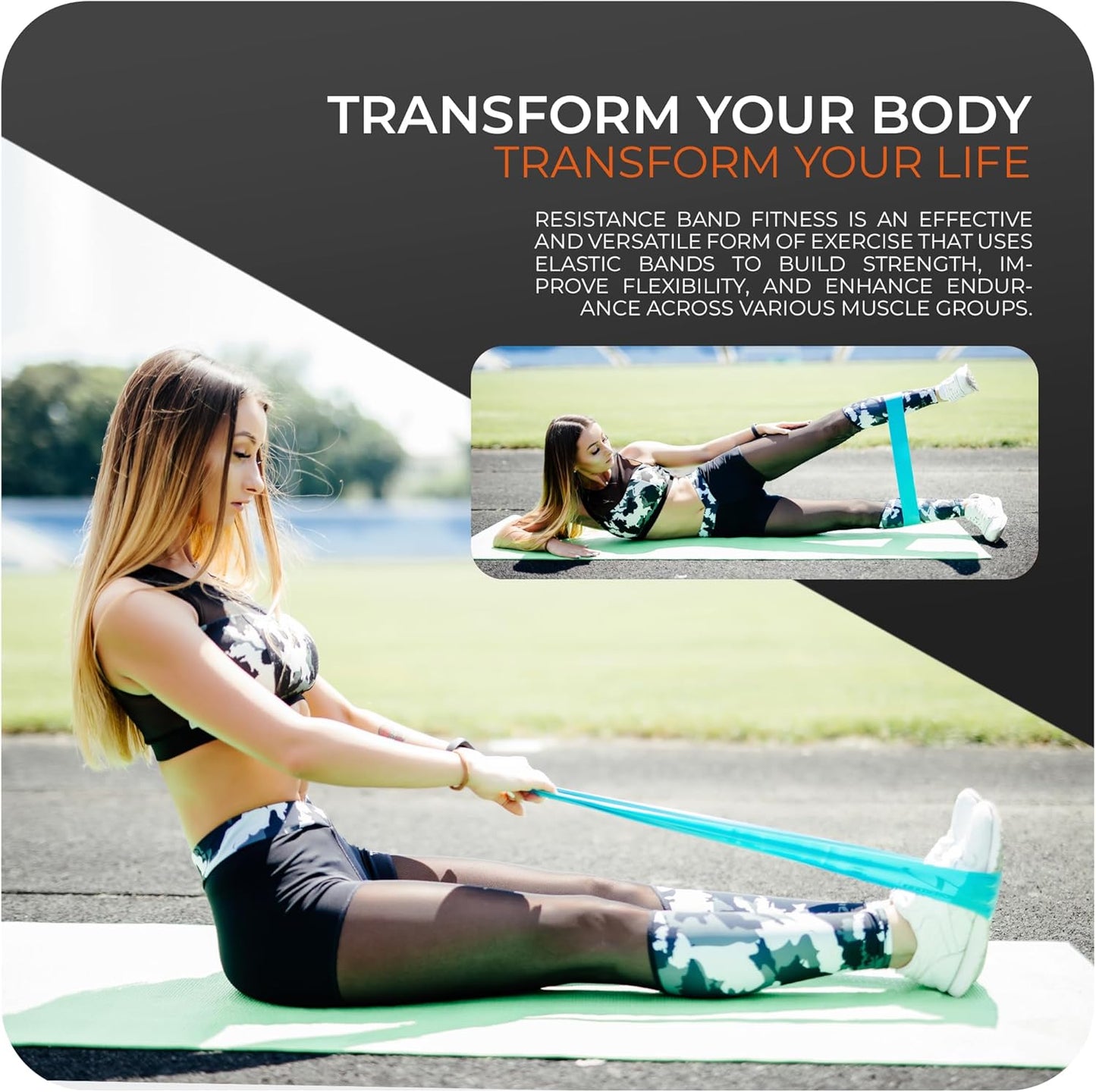 Active 100 Resistance Bands Set of 5