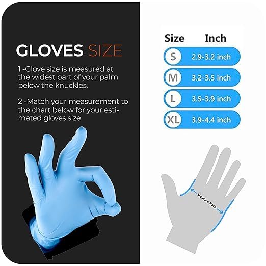 The Real Touch Professional Nitrile Powder Free Multi-Purpose Gloves, Disposable