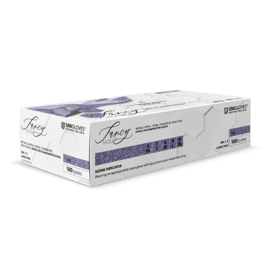 Unigloves Fancy Pearlescent Nitrile Gloves- All Colours