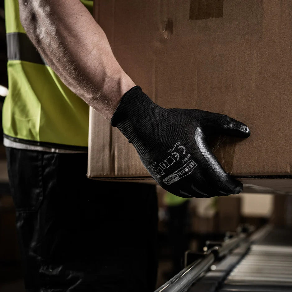 Blackrock 84302 Black Nitrile Palm Grip Work Gloves