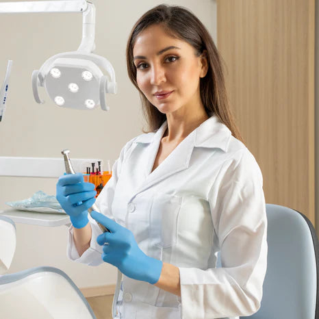 Ansell Microflex 92-134 Blue Nitrile Gloves- Pack of 100