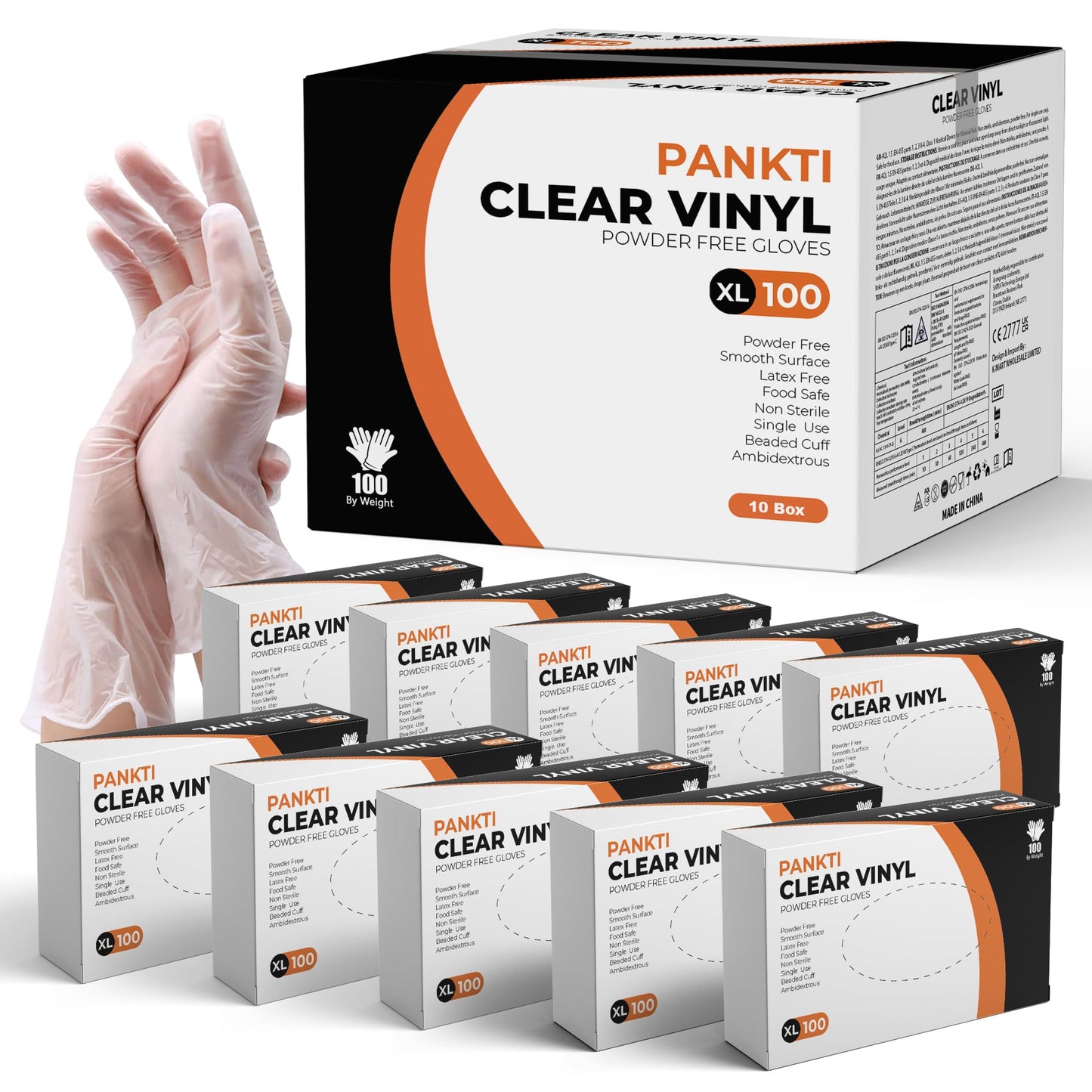 PANKTI Clear Vinyl Gloves