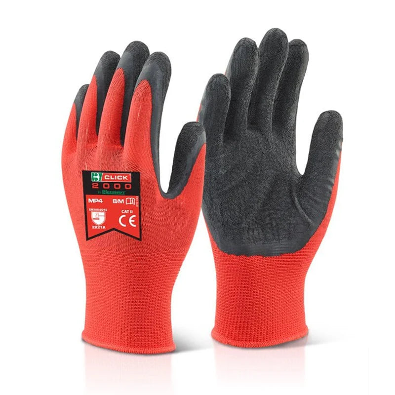 Beeswift MP4 Latex Palm Coated Work Handling Gloves
