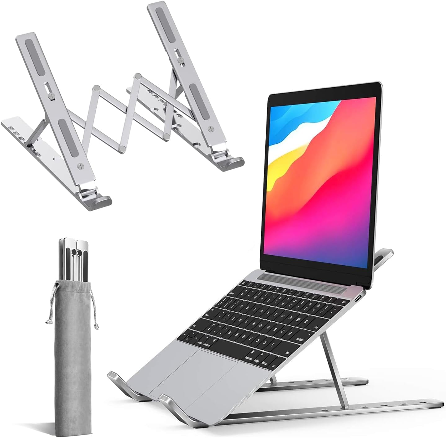 Roe Tenpo Adjustable Laptop Stand for Desk, 6-Angle Laptop Riser Portable Laptop Holder