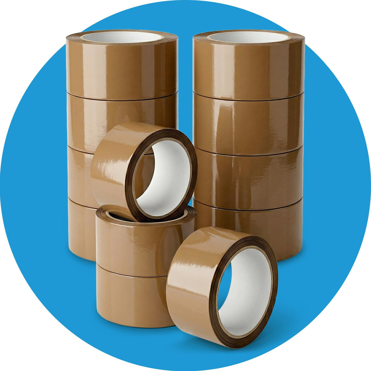 Stick Well Packaging Tape, Industrial Brown Parcel Tape With Low Noise - 48mm X 66m, Secure Sticky Brown Tape For Box Packaging, Moving Boxes, Packing Tape Strong For Moving House