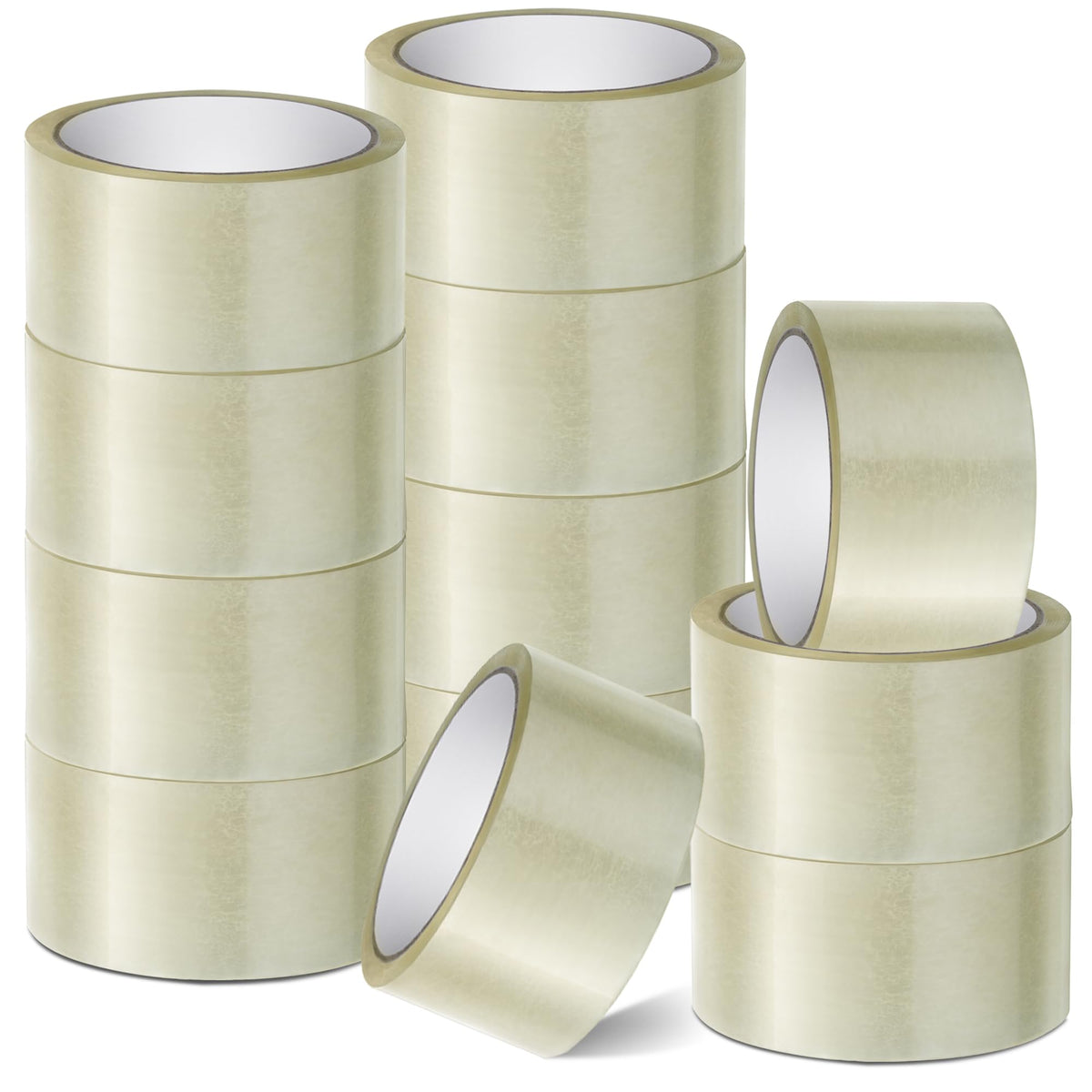 Stick Well Clear Parcel Tape, 48mm X 66m, Strong Heavy Duty & Low Noise Packing Tape for Packing Boxes, Moving Boxes, and Secure Packaging