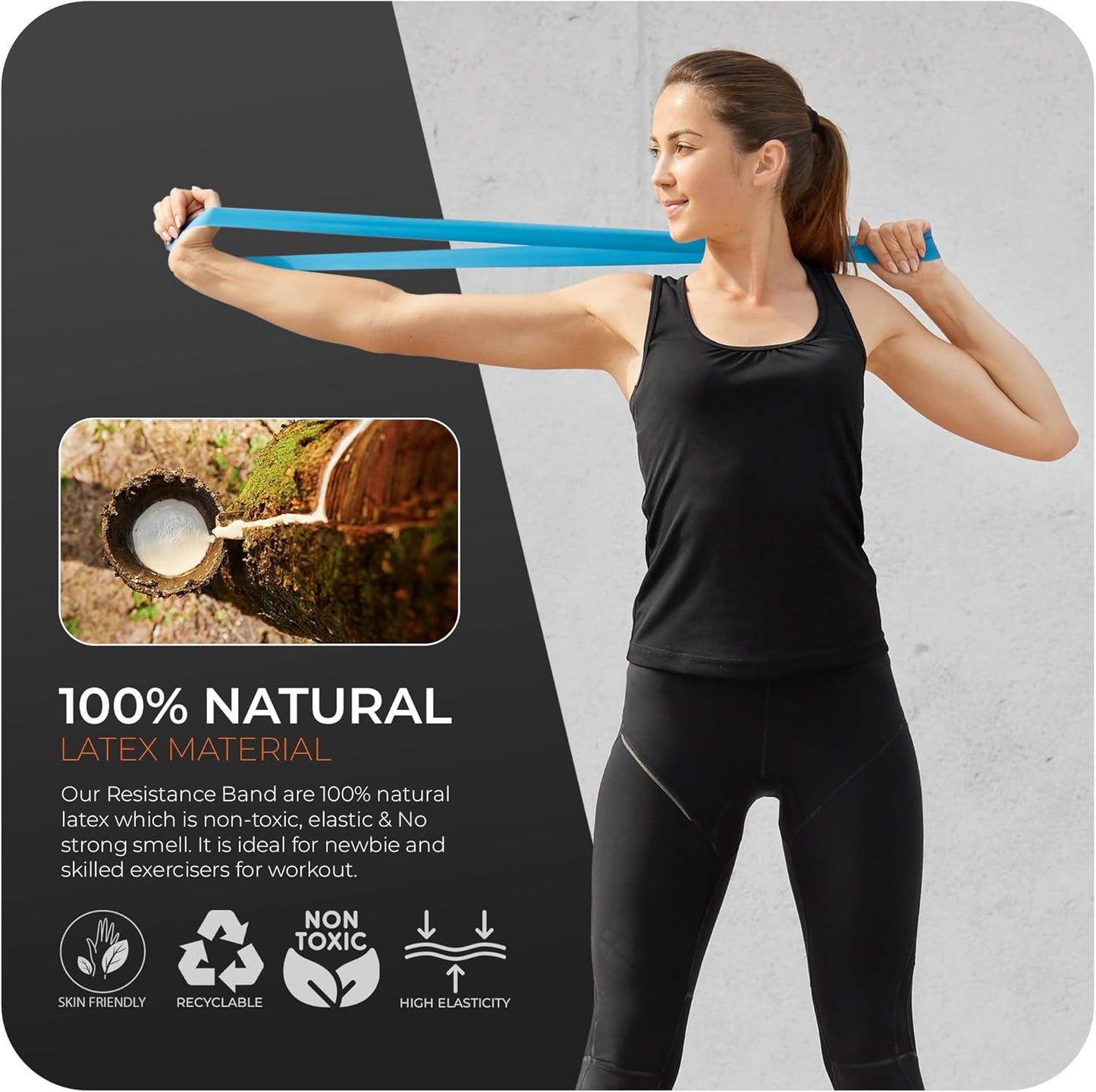 Active 100 Resistance Bands Set of 5