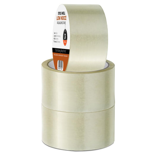 Stick Well Clear Packaging Tape – 36 Rolls (48mm x 66m) | Strong Heavy Duty Clear Packaging Tape