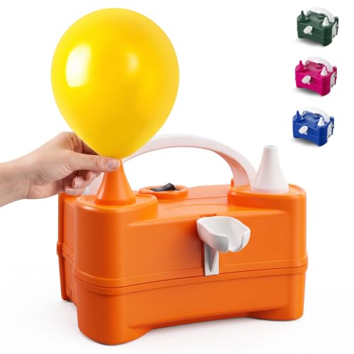 Active 100 Electric Balloon Pump, Portable Dual Nozzle Air Pump for Balloons 220v-240v 600w, Balloon Machine for Bulk Balloons Filling, Balloon Pump for Outdoor Recreations