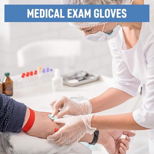 The Real Touch Vinyl Multi-Purpose Gloves, Powder Free, Disposable, Extra Strong - Box of 1000 - Clear