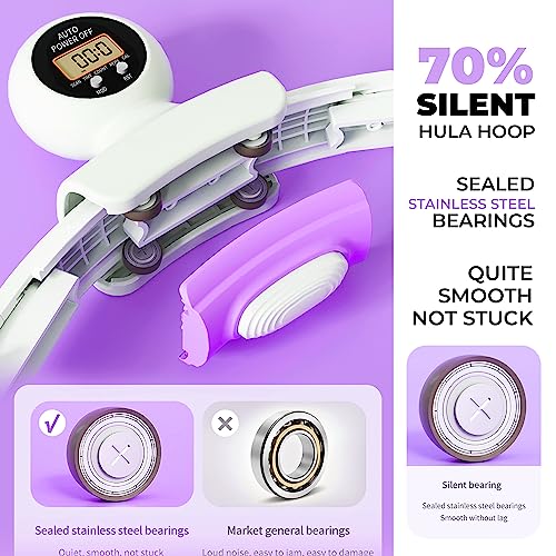 Scott 11 Fitness Hula Hoops, Weighted Hula Hoop For Adults 360 Degree Auto-Spinning Ball Massage, Infinity Hoop, Weight Loss Exercise Equipment for Home Use