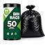 EasyBin Black Bin Bags, 50 Count, Strong & Durable Bin Liners Heavy Duty Bin Bags, Easy Tear Roll, Recycled, Refuse Sacks for Household, Garden Tidy-Up, Garage, Office & General Waste