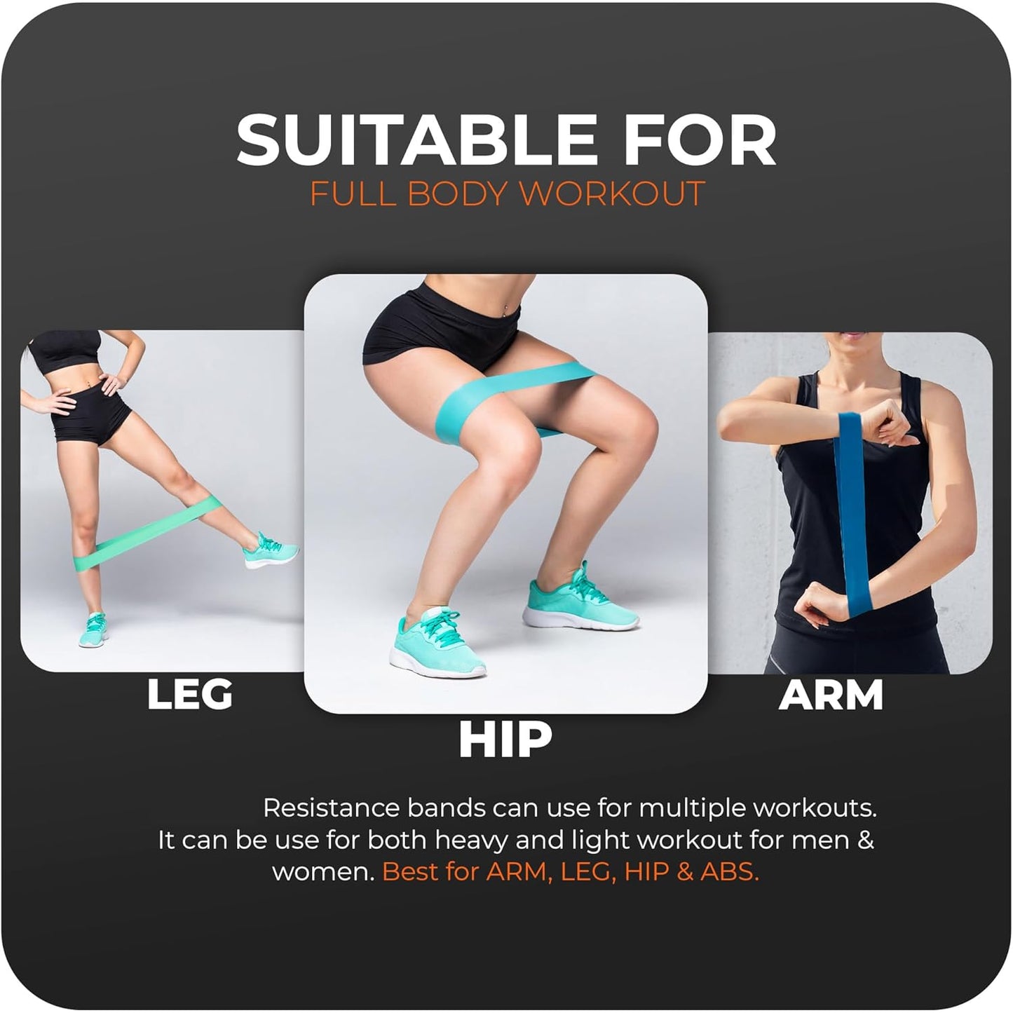 Active 100 Resistance Bands Set of 5