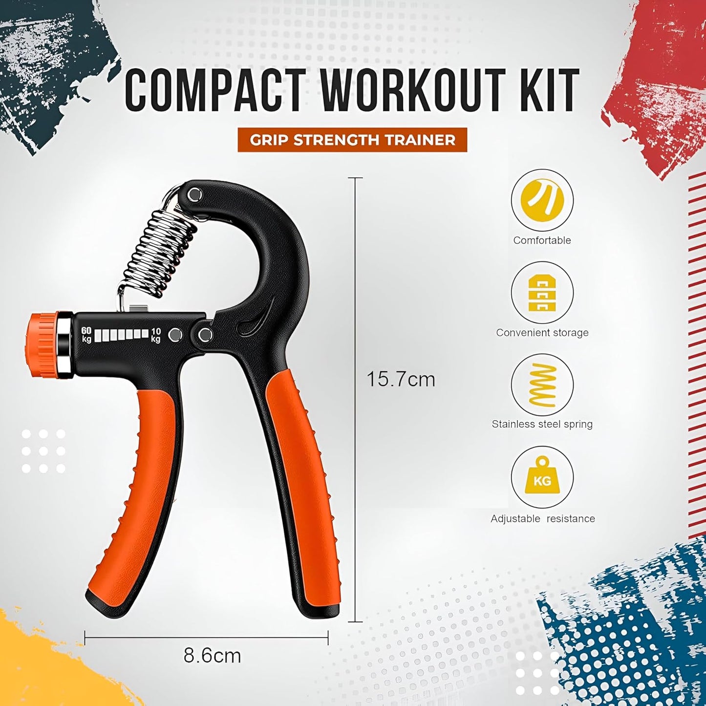 Active 100 Hand Grips Strengthener-Forearm Strengthener 5-60kg
