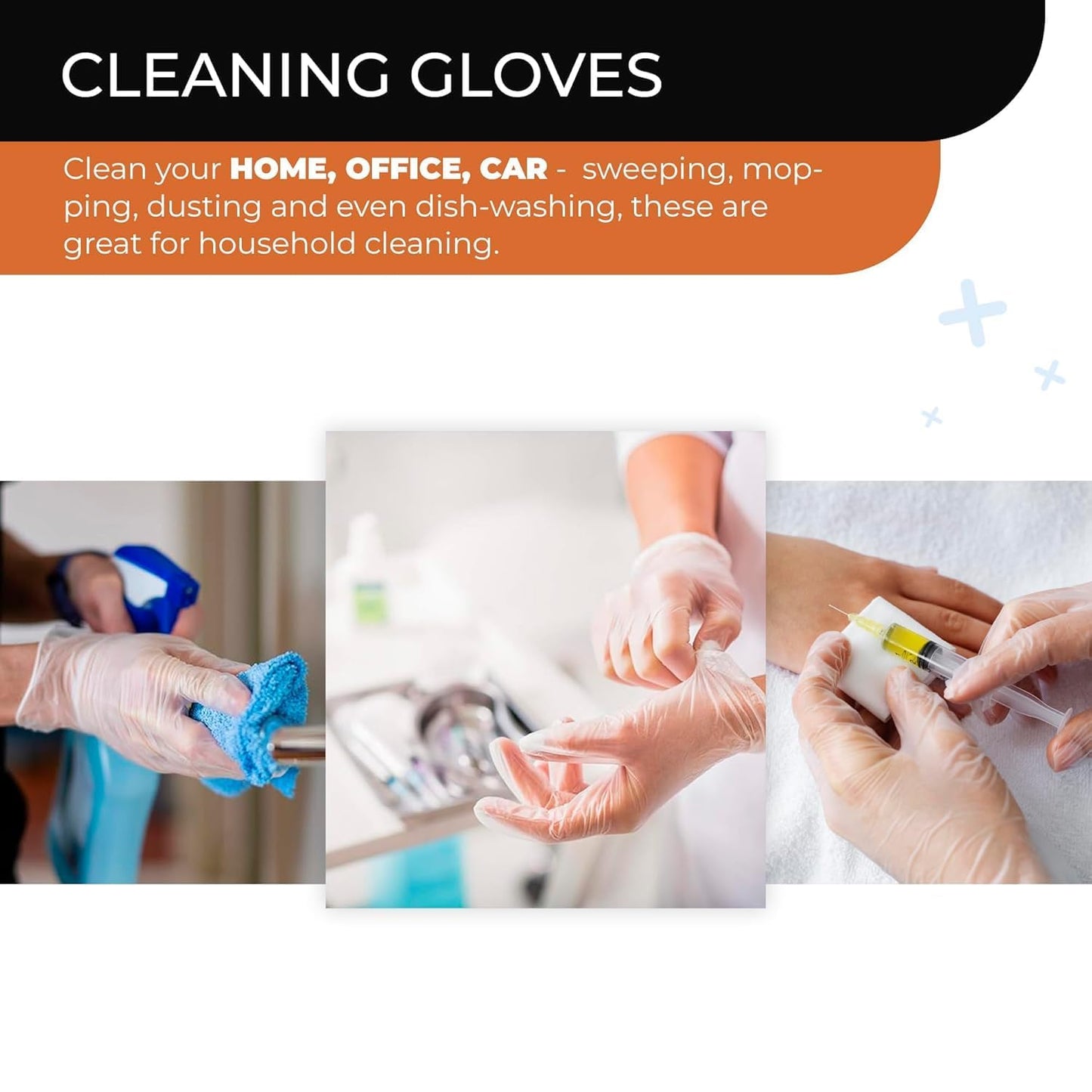 PANKTI Clear Vinyl Gloves