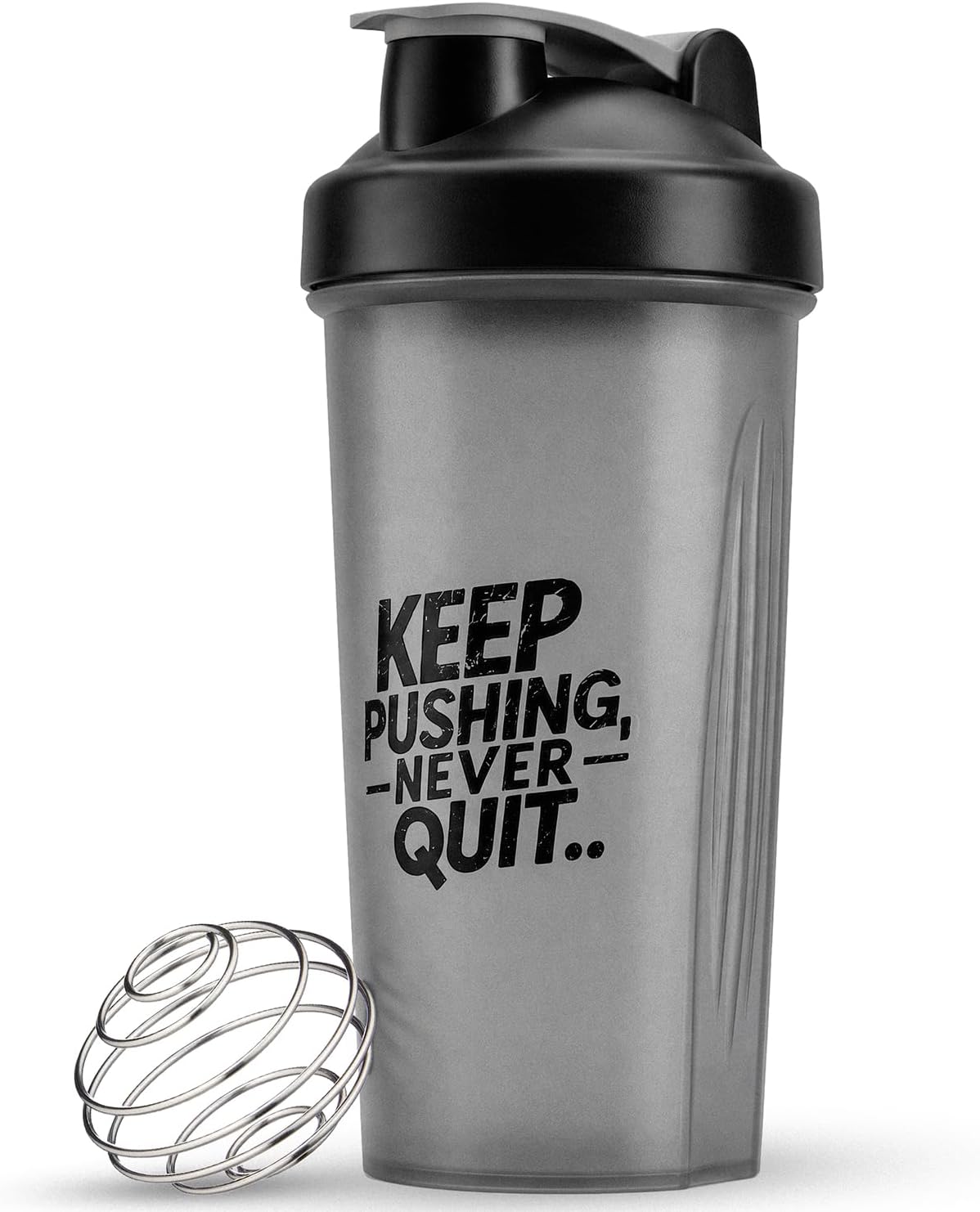 Active 100 Protein Shaker Bottle 600ml, Leakproof with Stainless Steel Wire Mixing Ball, BPA-Free, Dishwasher Safe Gym Shaker for Protein Shakes, Smoothies, Pre-Workout & Supplements
