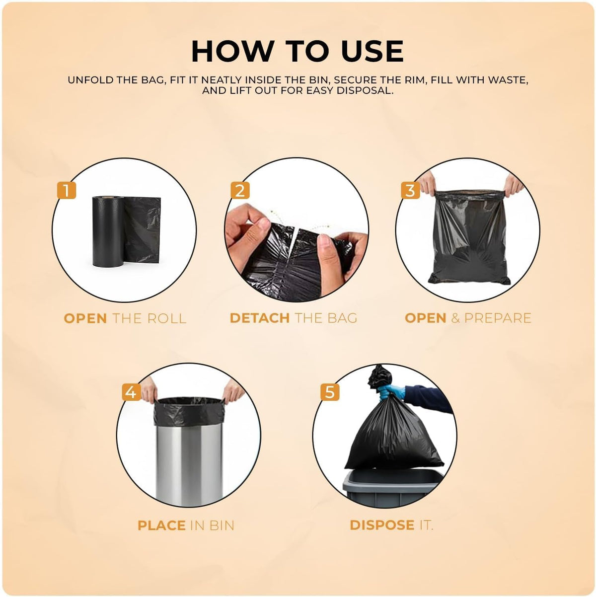 Scott 11 Black Bin Bags, Refuse Sacks 70L, 30 Microns Leak-Resistant, Tear-Proof, Eco-Friendly Bin Liners Ideal for Home, Garden, Office and Commercial