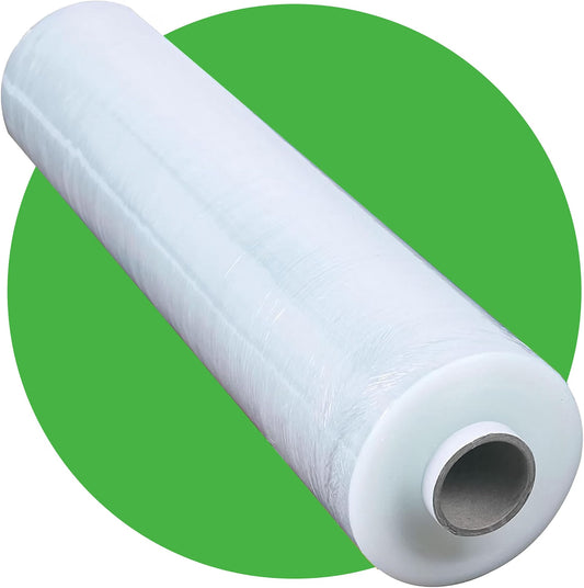 Stick Well Shrink Wrap Roll - 400mm x 250m, Strong & Durable, Stretchable, Water & Moisture Resistant, Industrial-Grade Cling Film, for Luggage, Pallet Wrapping & Packaging (Clear, 1 Roll)