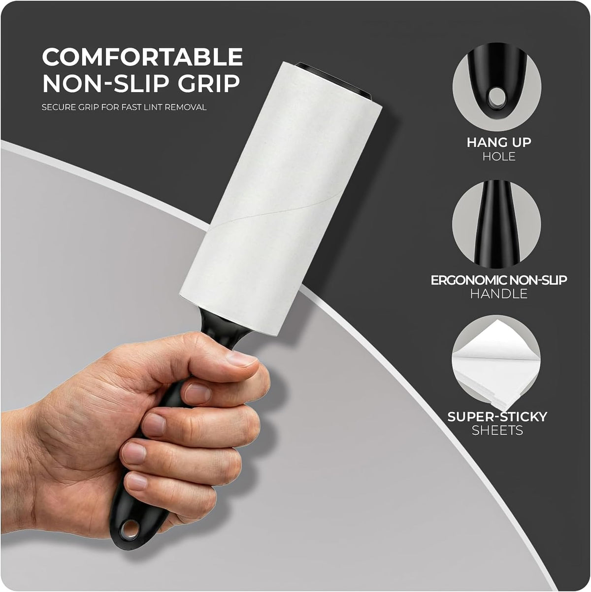 Cozy Paw Lint Roller, 6 Pack with 1 Reusable Handle, 360 Extra Sticky Sheets for Pet Hair Removal, Lint Remover for Dust & Fluff from Clothing, Furniture, Carpets & Car Seats