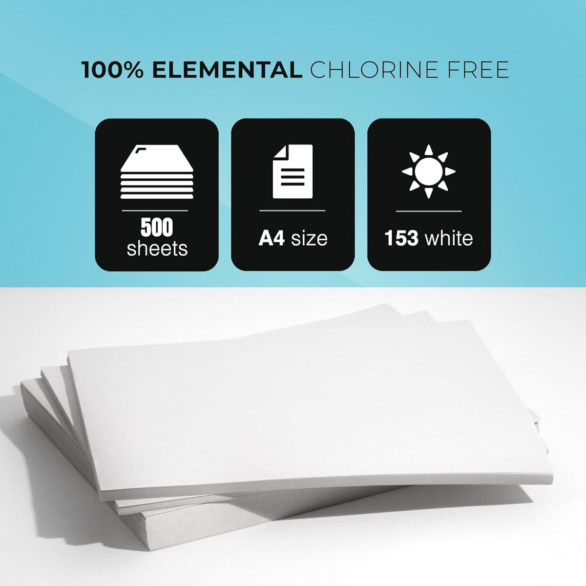 Stick Well A4 Printer Paper - White A4 Paper, Compatible with Inkjet, Laser Printers & Copiers, Multipurpose, Ideal for Home and Office Printing