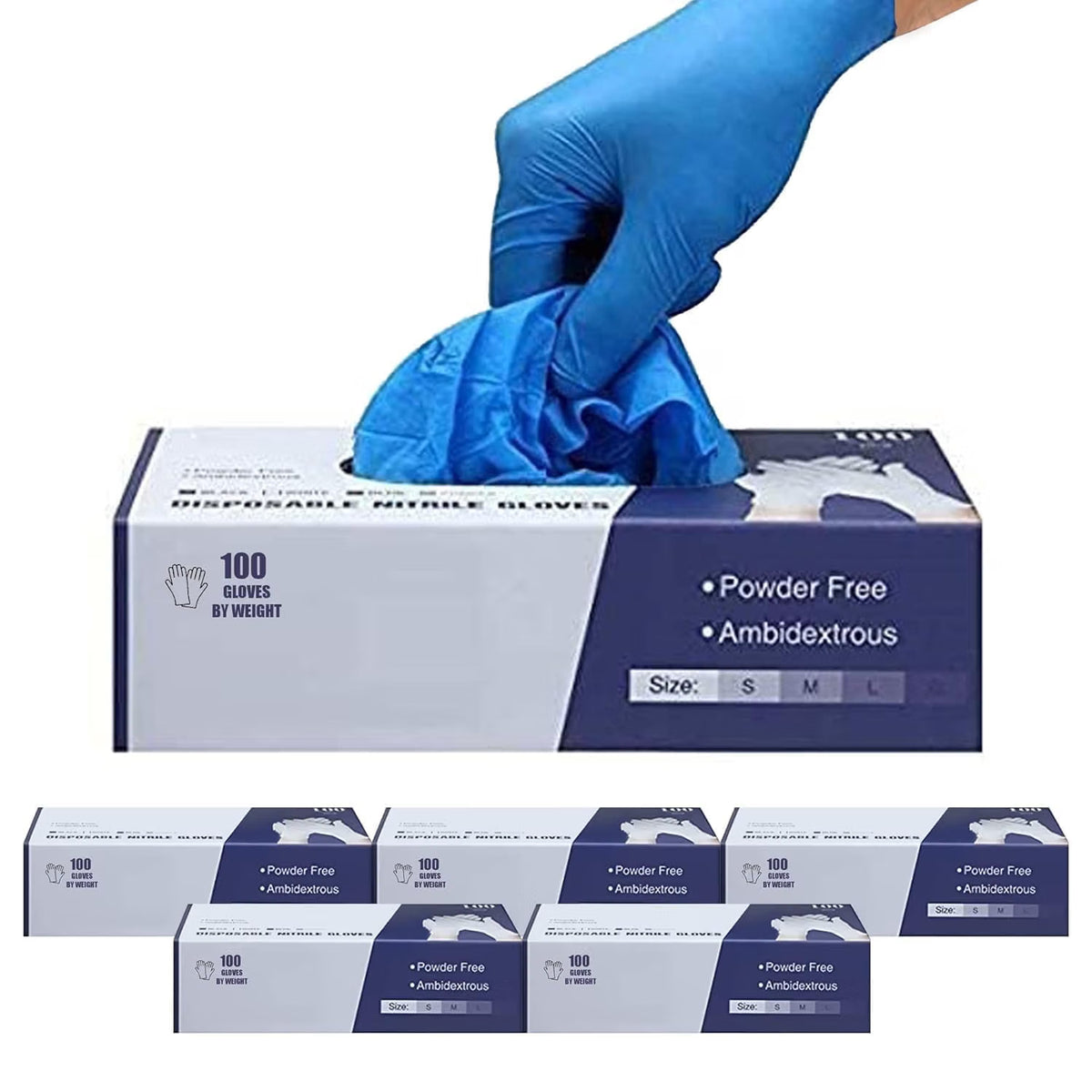 PRAIMA Surgicals Powder Free Nitrile Gloves, Food Grade, Hand Disposable Gloves