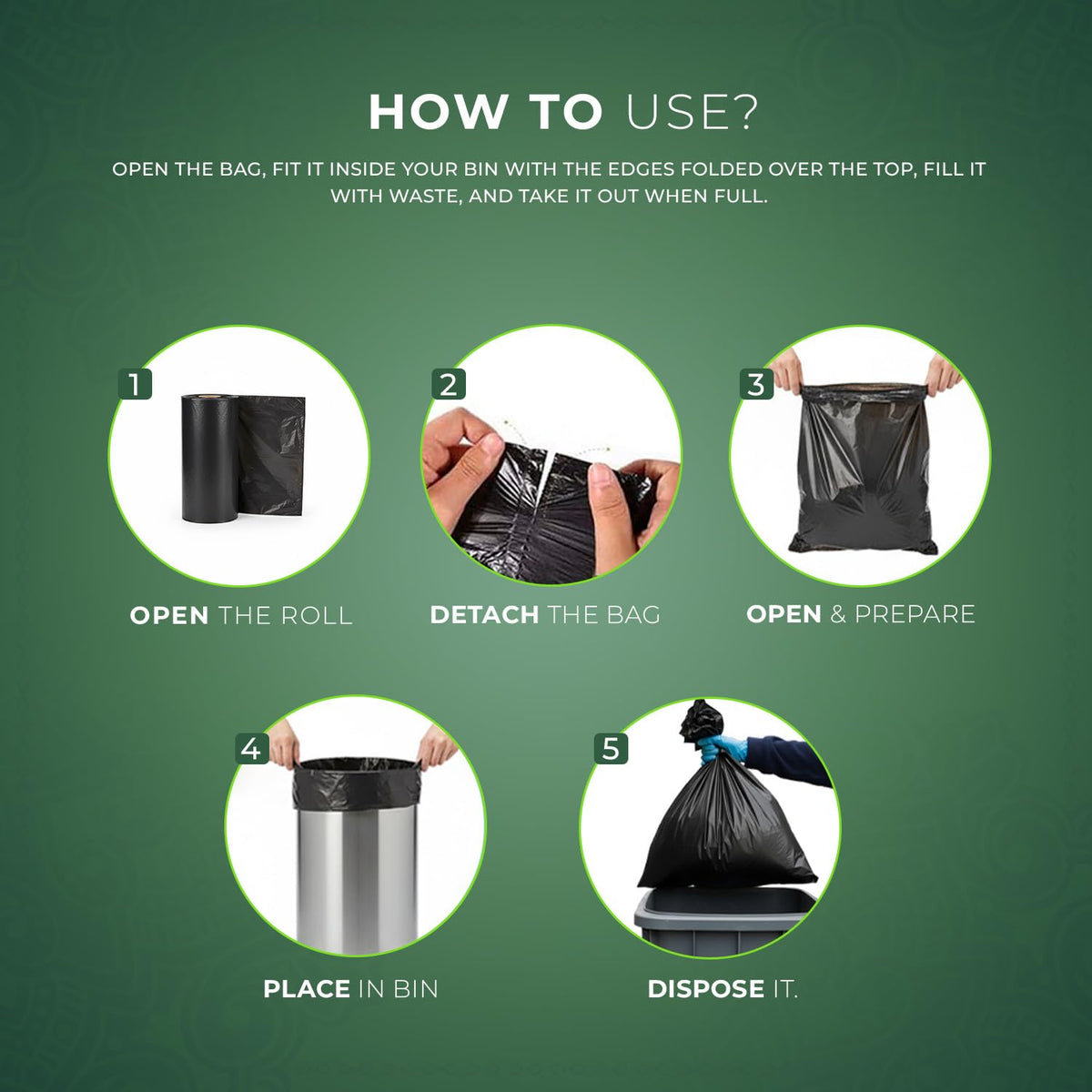 Scott 11 Black Bin Bags, 100L, 33 Microns