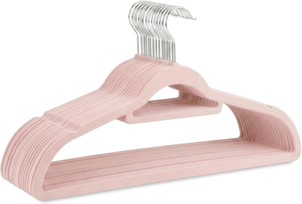 Scott 11 20-Pack Velvet Hangers for Clothes – Non-Slip Coat Hangers with Tie Organizer & 360° Hook – Strong, Space-Saving Wardrobe Organisers for Shirts, Coats, Dresses & Trousers