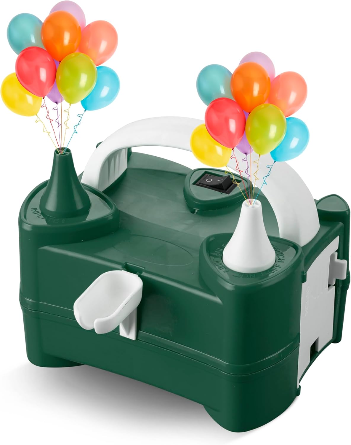 Scott 11 Electric Balloon Pump with Dual Nozzle, Portable Balloon Inflator 220v-240v 600w, Electric Air Pump for Birthdays, Parties, Wedding and Event Decorations