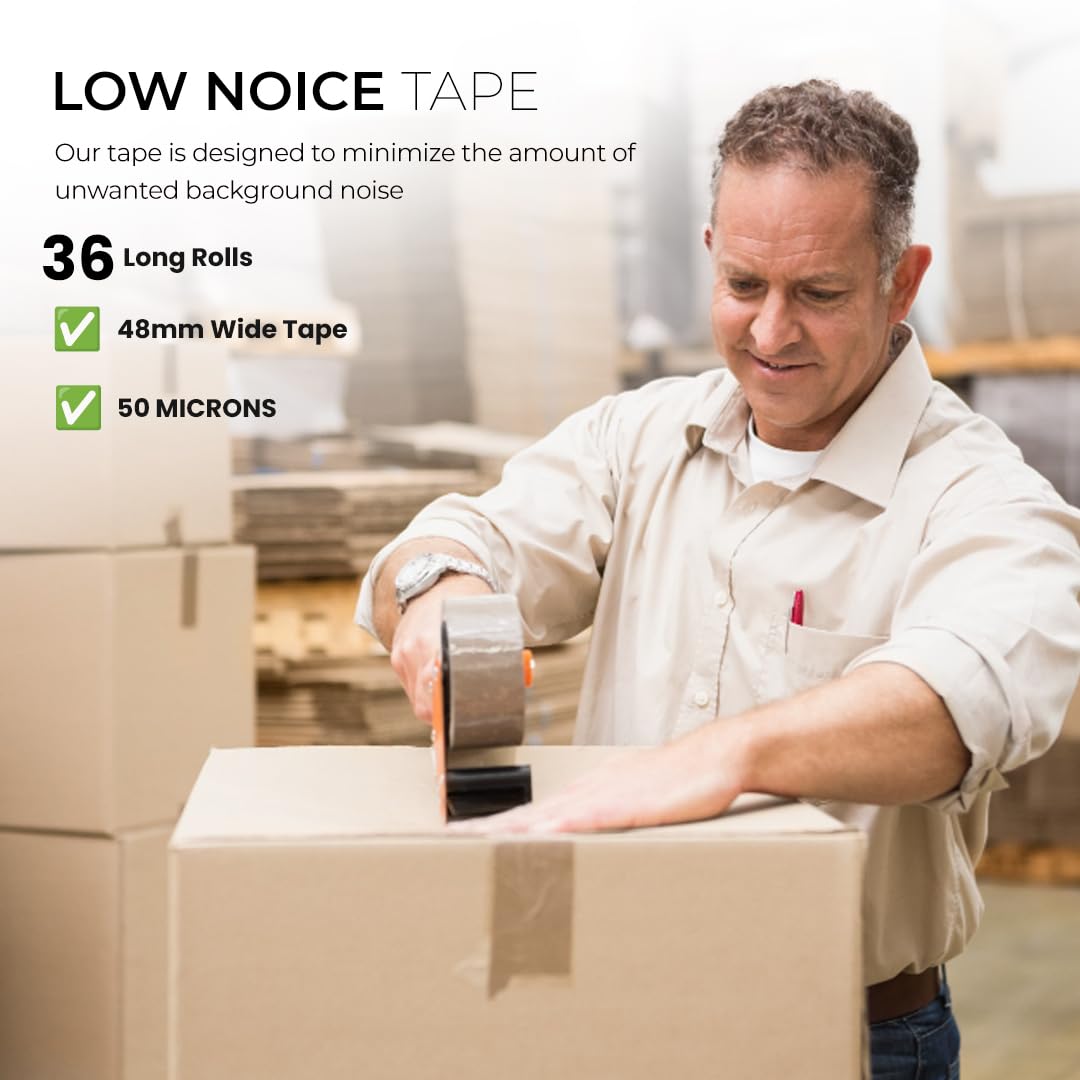 Scott 11 Packaging Tape, Fragile, 48mm X 66m, Heavy Duty, Low Noise, Secure & Sticky Parcel Tape for Packing Boxes, Moving Boxes, Packing Tape Strong for Moving House