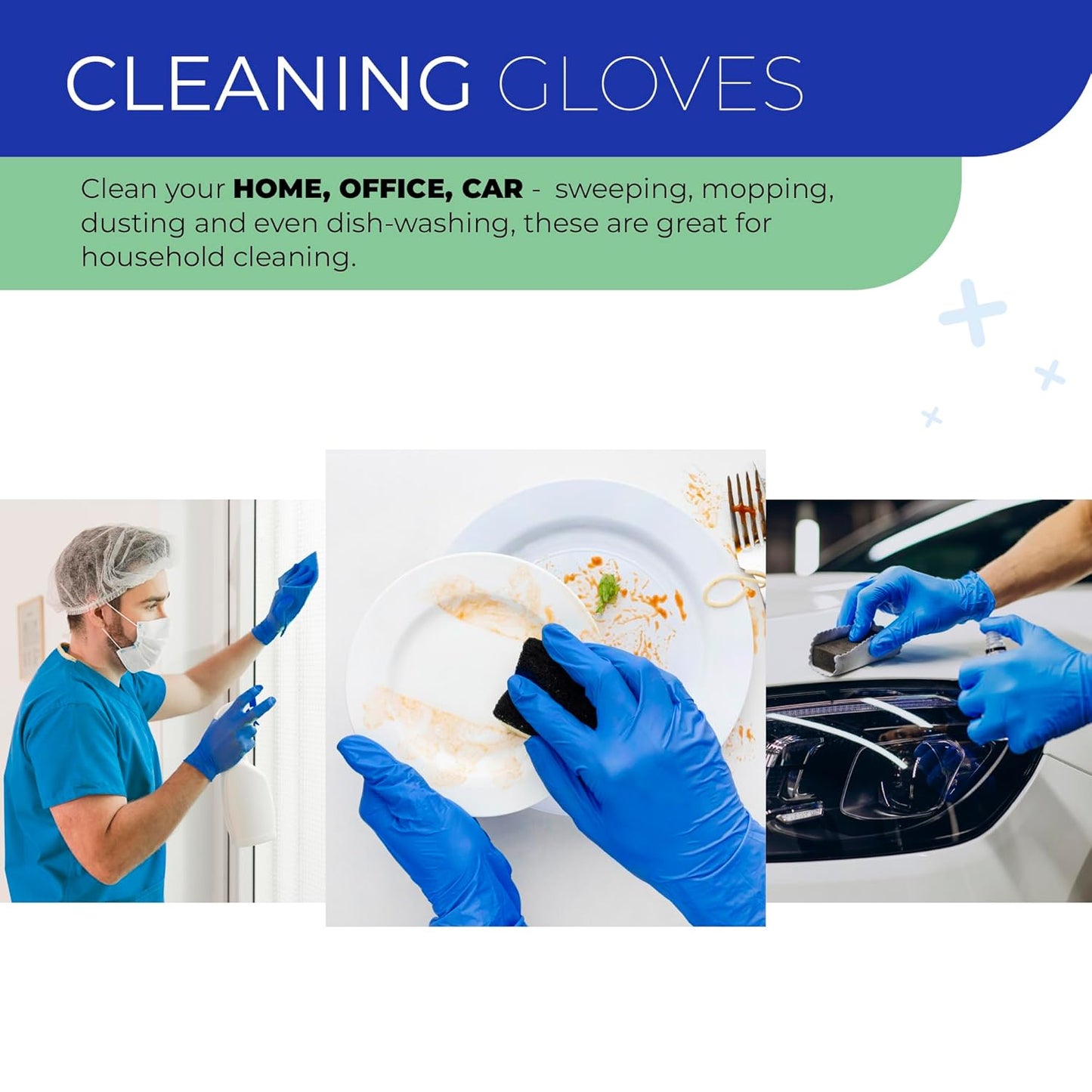PANKTI Blue Nitrile Disposable Gloves