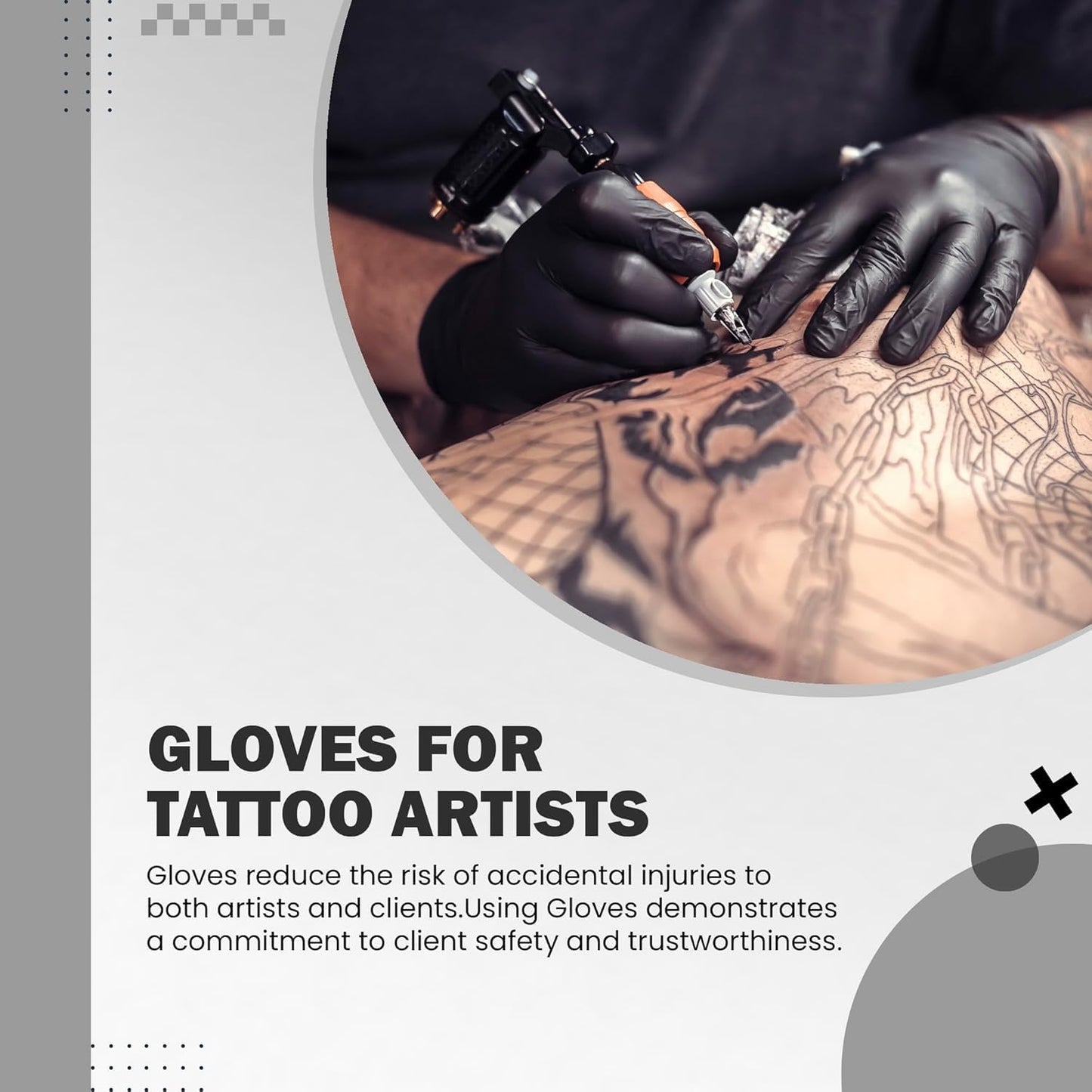 The Real Touch Black Nitrile Multi-Purpose Disposable Gloves, Powder Free, Disposable