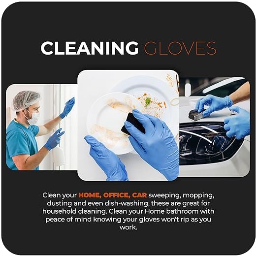 The Real Touch Professional Nitrile Powder Free Multi-Purpose Gloves, Disposable