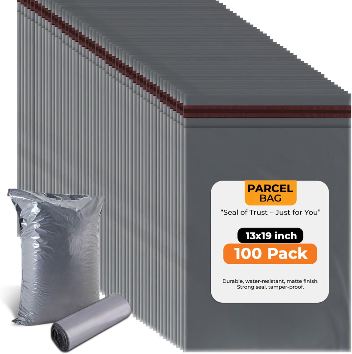 Stick Well Parcel Bags | Tamper-Proof & Waterproof | Self-Seal, Safe & Secure Plastic Packaging | Large Postage Bags for Clothes, Mailing, Shipping & Delivery