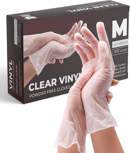 Vinyl Multi-Purpose Gloves, Powder Free, Disposable