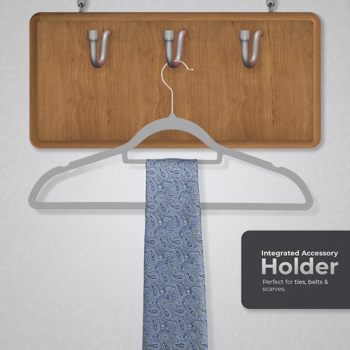 Roe Tenpo Coat Hangers, 20 Pack, Black | Velvet Hangers for Clothes with Tie Bar & 360° Hook | Durable & Sturdy | Non-Slip, Space-Saving Design for Shirts, Jackets, Trousers & More