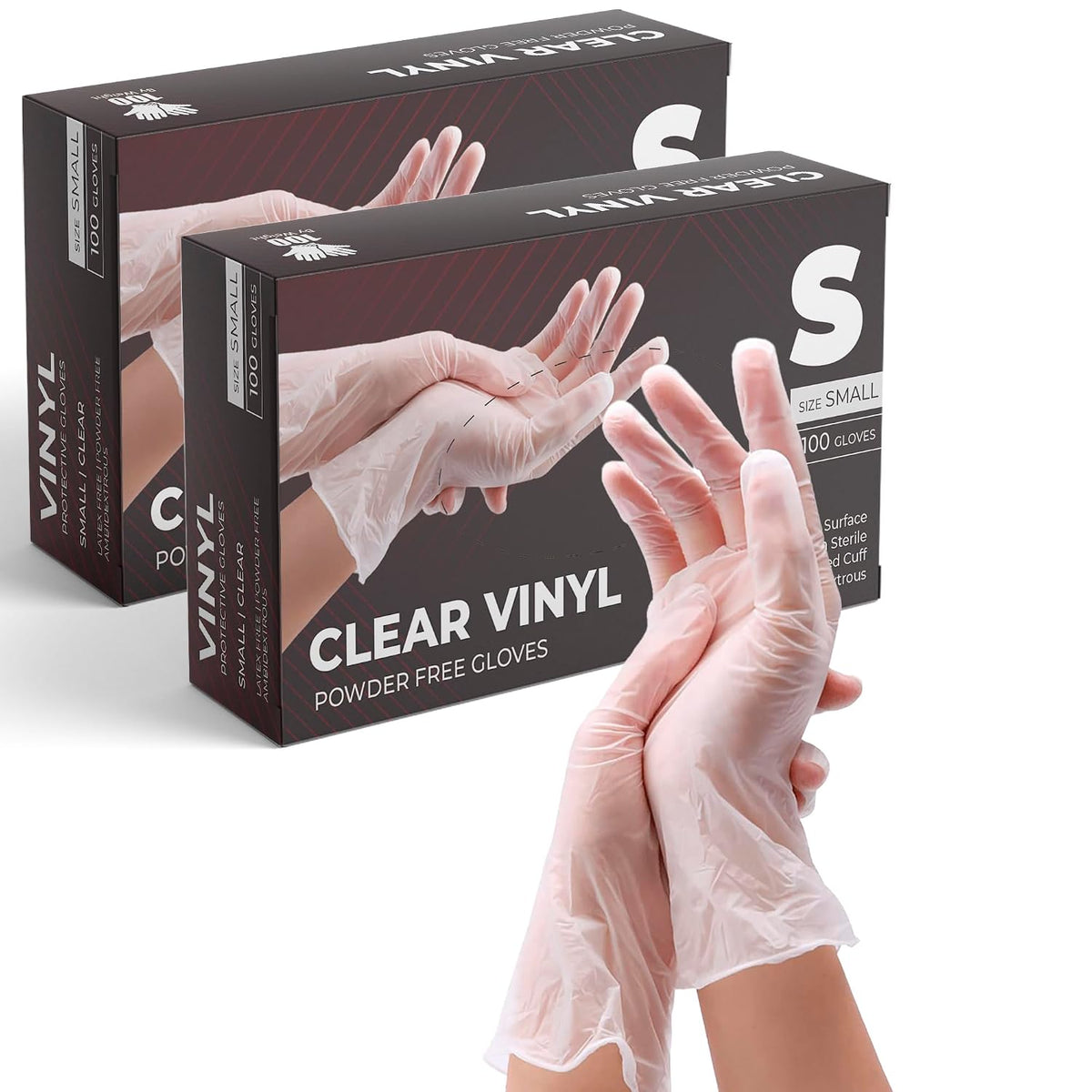PurGlove Vinyl Multi-Purpose Clear Gloves, Powder Free, Disposable