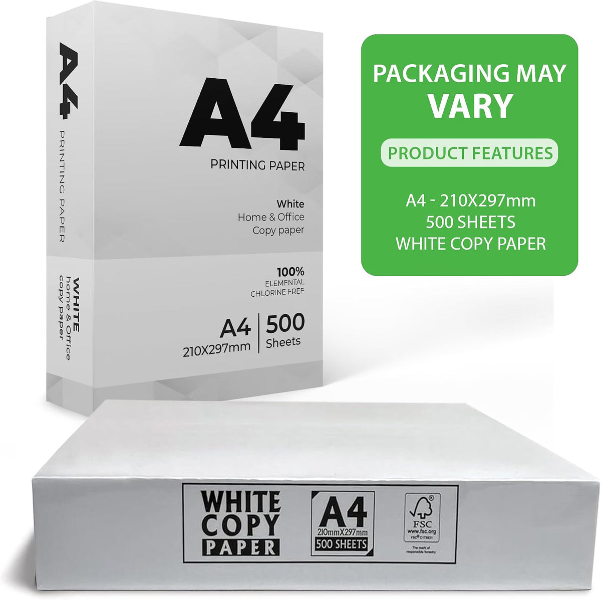 Stick Well Multi-Purpose A4 Printer Paper, Smooth White Paper Surface, Compatible A4 Paper with Inkjet, Laser Printers & Copiers, Ideal for Home & Office Use