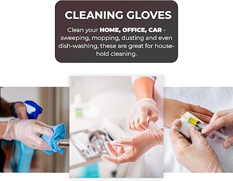 Vinyl Multi-Purpose Gloves, Powder Free, Disposable