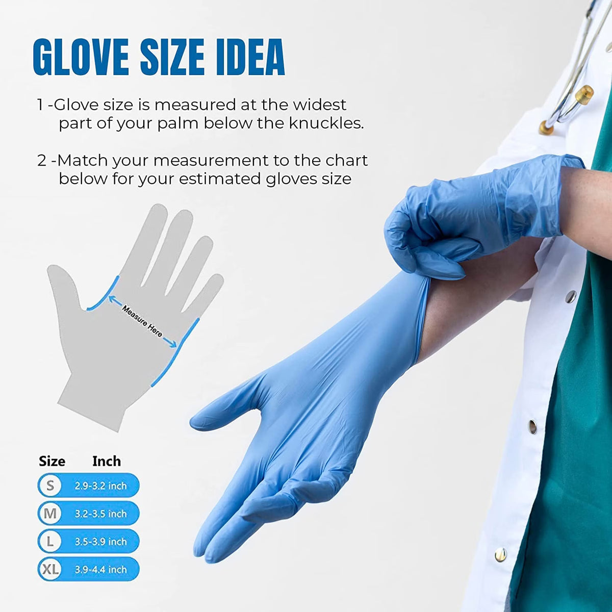 PRAIMA Surgicals Powder Free Nitrile Gloves, Food Grade, Hand Disposable Gloves