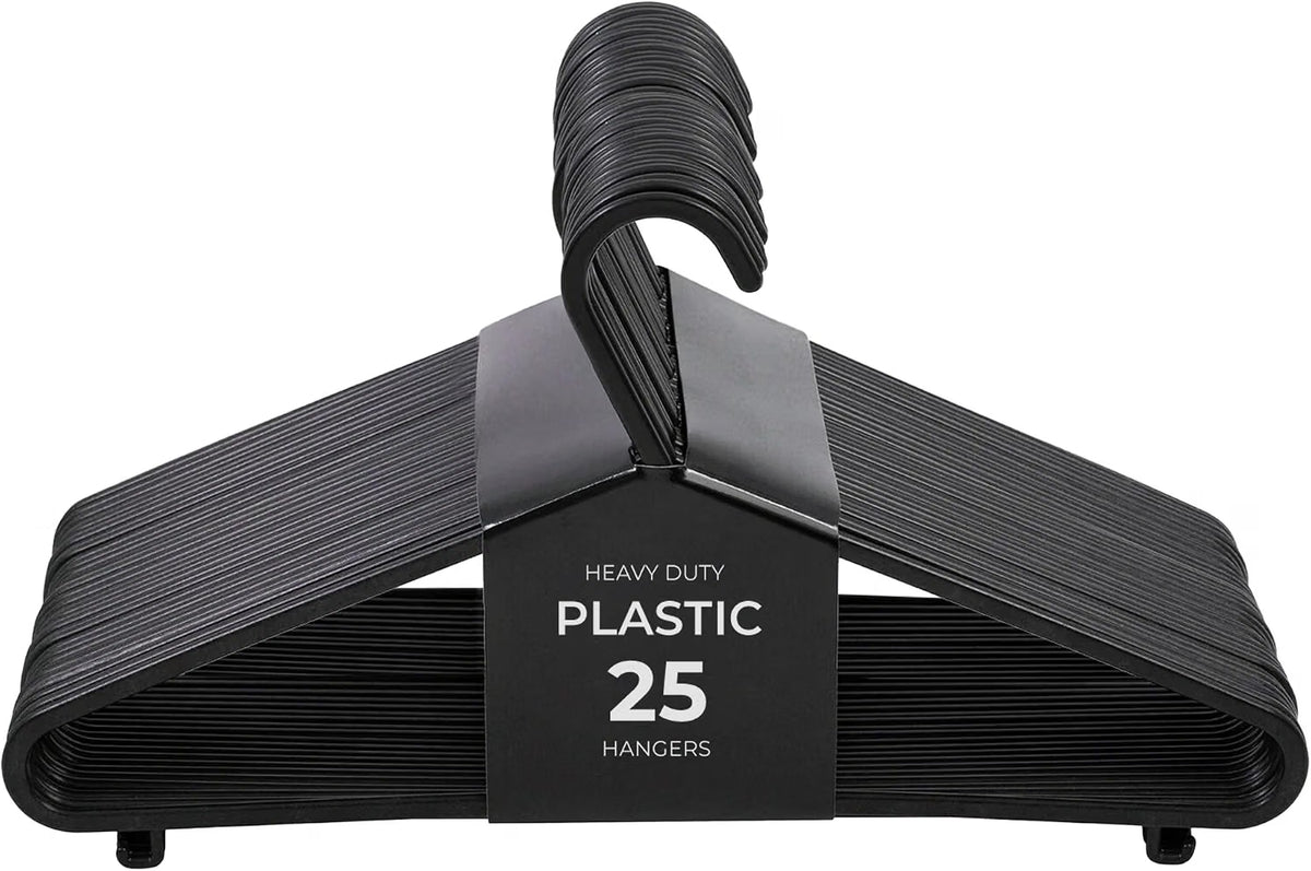 Roe Tenpo Coat Hangers, | Adult Plastic Clothes Hangers for Clothes | Durable & Lightweight | Non-Slip, Space-Saving Design for Shirts, Jackets, Trousers & More
