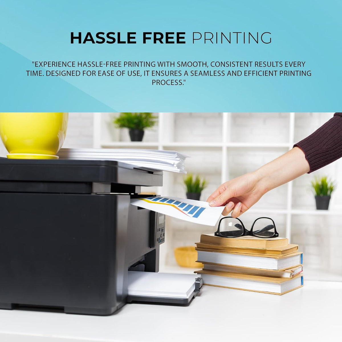 Stick Well A4 Printer Paper - White A4 Paper, Compatible with Inkjet, Laser Printers & Copiers, Multipurpose, Ideal for Home and Office Printing