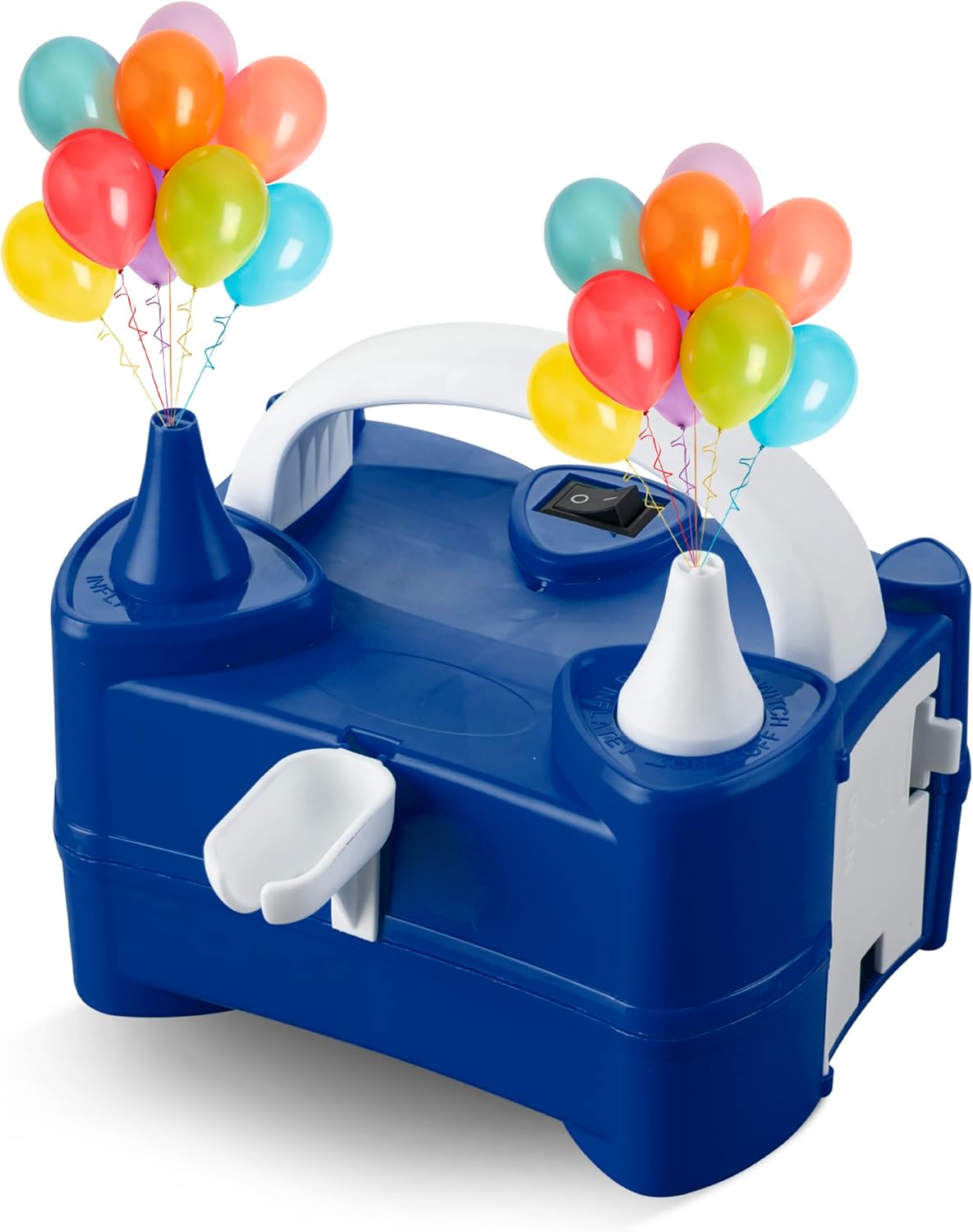 Scott 11 Electric Balloon Pump with Dual Nozzle, Portable Balloon Inflator 220v-240v 600w, Electric Air Pump for Birthdays, Parties, Wedding and Event Decorations