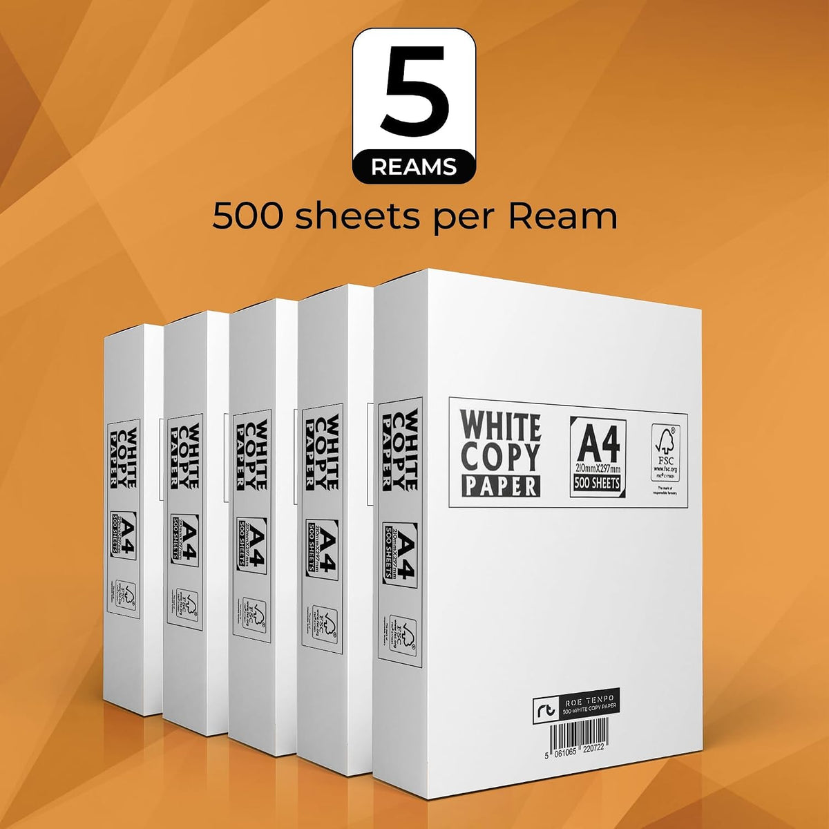COPIX Multi-Purpose A4 Printer Paper, White, 2500 Sheets – Compatible A4 Paper with Inkjet, Laser Printers & Copiers, Perfect for Home & Office Use (2500 Sheets)