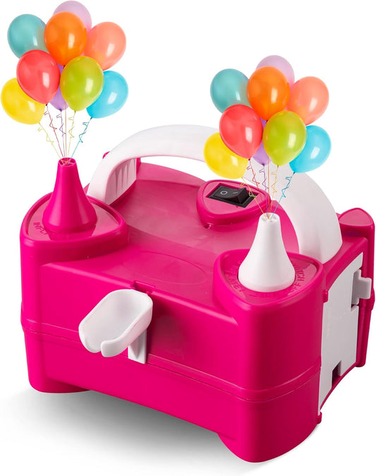 Scott 11 Electric Balloon Pump with Dual Nozzle, Portable Balloon Inflator 220v-240v 600w, Electric Air Pump for Birthdays, Parties, Wedding and Event Decorations