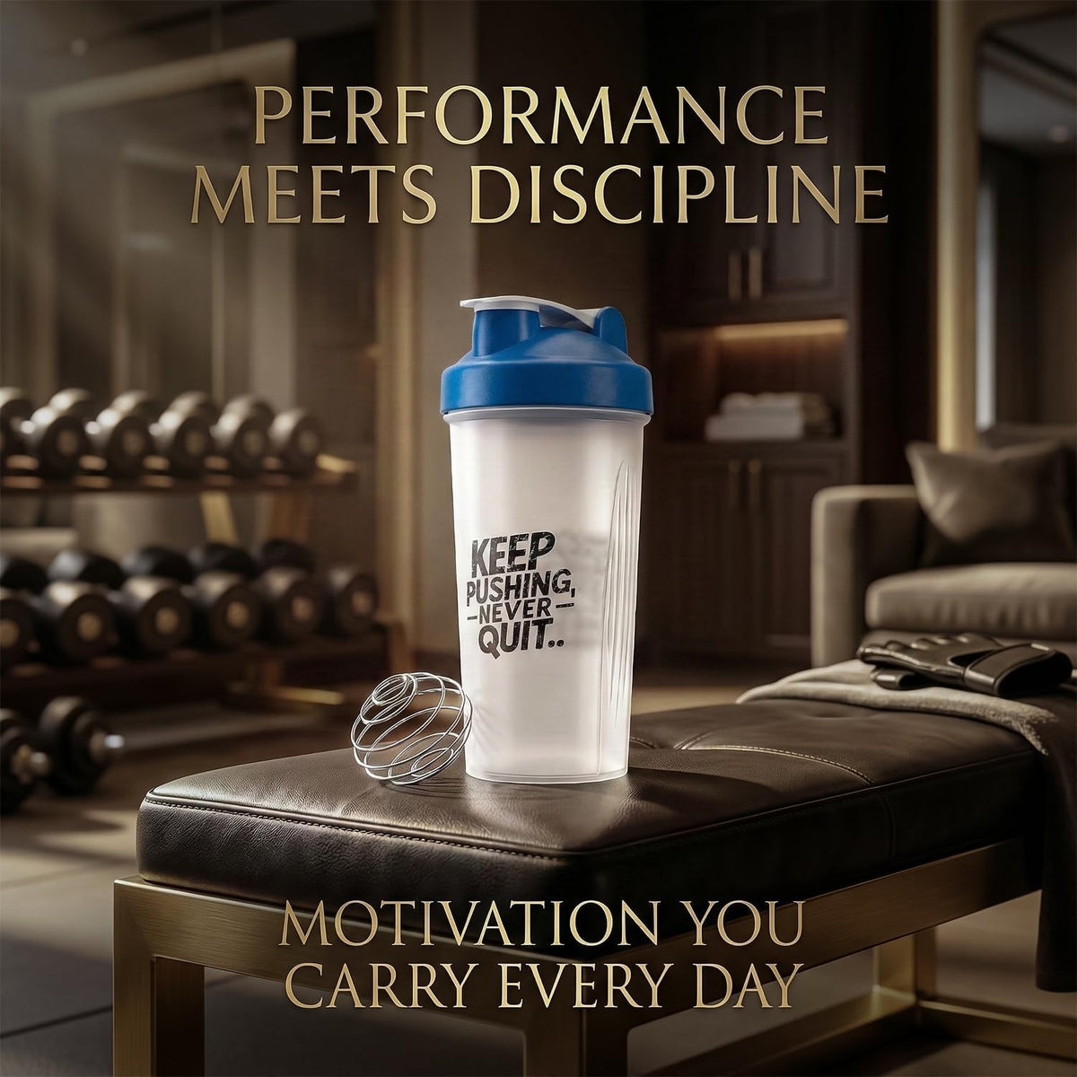 Active 100 Protein Shaker Bottle 600ml, Leakproof with Stainless Steel Wire Mixing Ball, BPA-Free, Dishwasher Safe Gym Shaker for Protein Shakes, Smoothies, Pre-Workout & Supplements