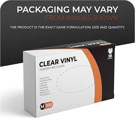 Vinyl Multi-Purpose Gloves, Powder Free, Disposable