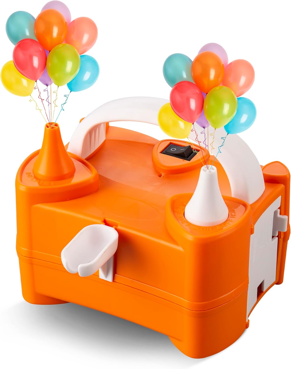 Scott 11 Electric Balloon Pump with Dual Nozzle, Portable Balloon Inflator 220v-240v 600w, Electric Air Pump for Birthdays, Parties, Wedding and Event Decorations