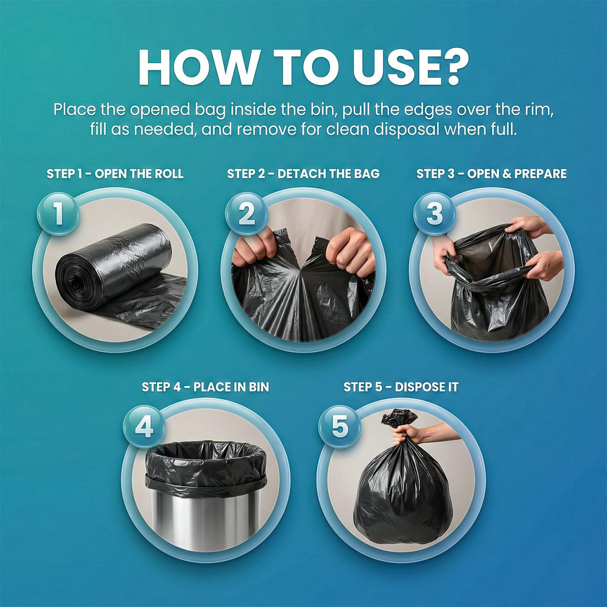 Scott 11 Black Bin Bags, 75L, 30 Microns – Leak-Proof, Strong Plastic Bin Liners – Refuse Sacks Ideal for Kitchen, Home, DIY & Garden, Household, Office & Catering